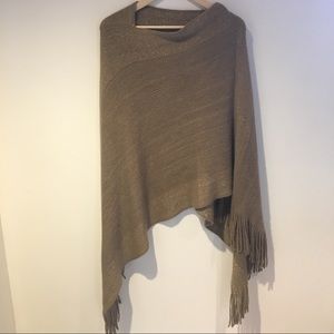 Tan With Gold Thread Pancho.